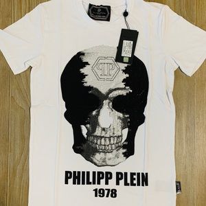 Luxury Mens Philipp Plein T-Shirt, Embroidered
